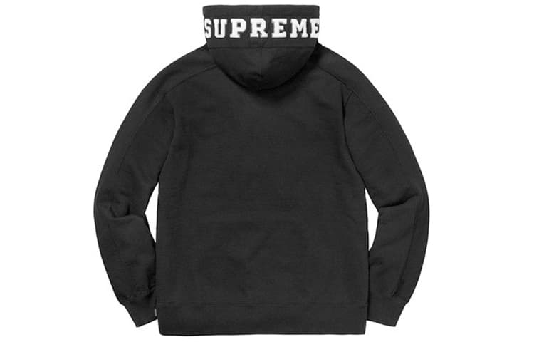 Кофта Supreme FW18 Paneled Hooded Sweatshirt Black - изображение 2