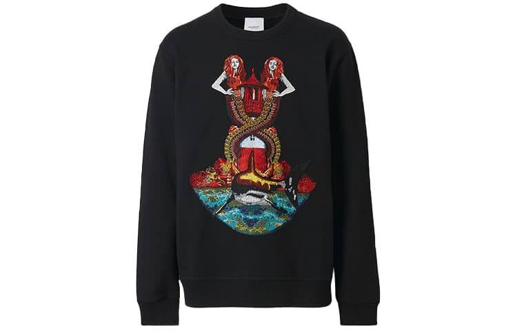 Кофта Burberry Mermaid Print Sweatshirt Black 80406981 - изображение 3