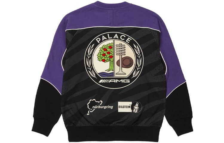 Худи PALACE SS21 x AMG Technical Crew Black Logo - изображение 2