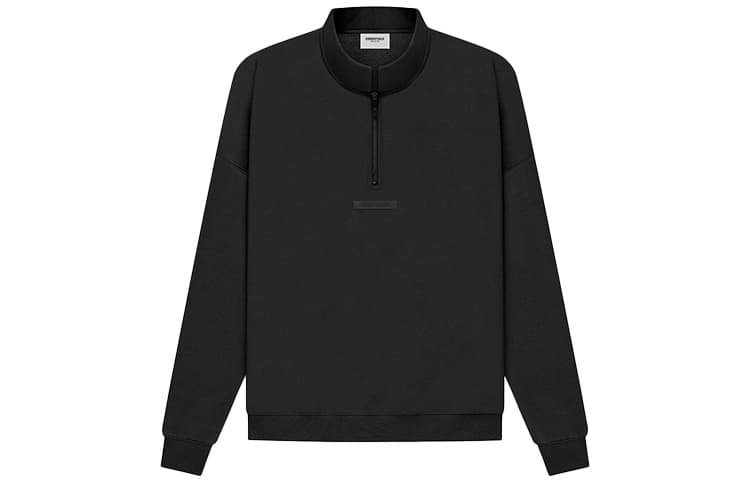 Худи Fear of God Essentials SS21 Mockneck Half Zip Black Logo - изображение 2