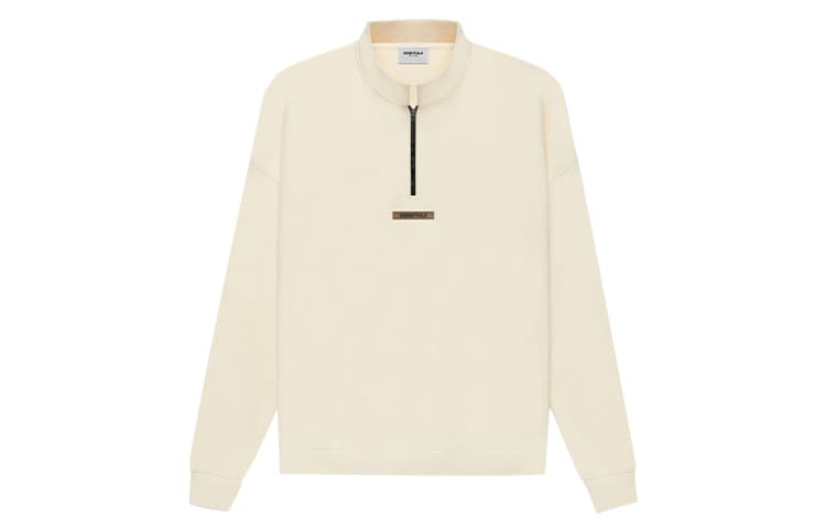 Худи Fear of God Essentials SS21 Mockneck Half Zip ButtercreamCrea Logo - изображение 2