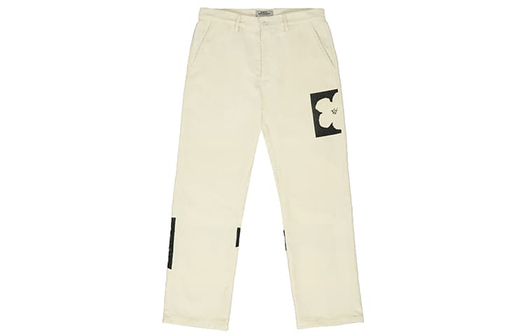 Штаны EMPTY REFERENCE Corduroy Floral Print Pants Beige - изображение 2