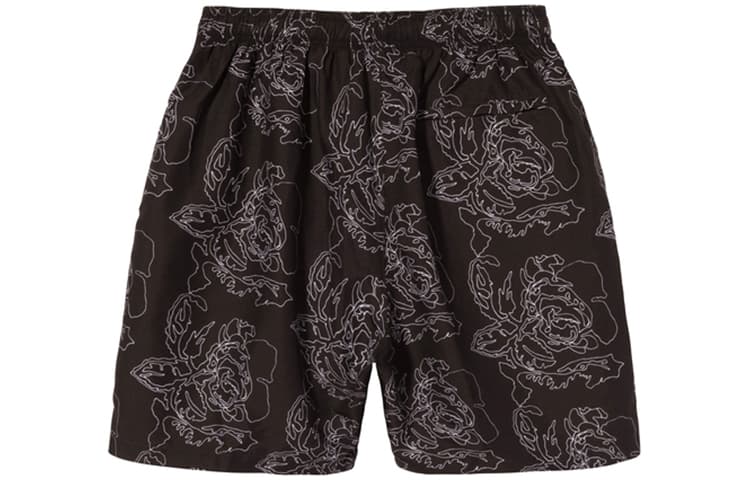 Шорты Stussy Embroidered Floral Shorts Black - изображение 2