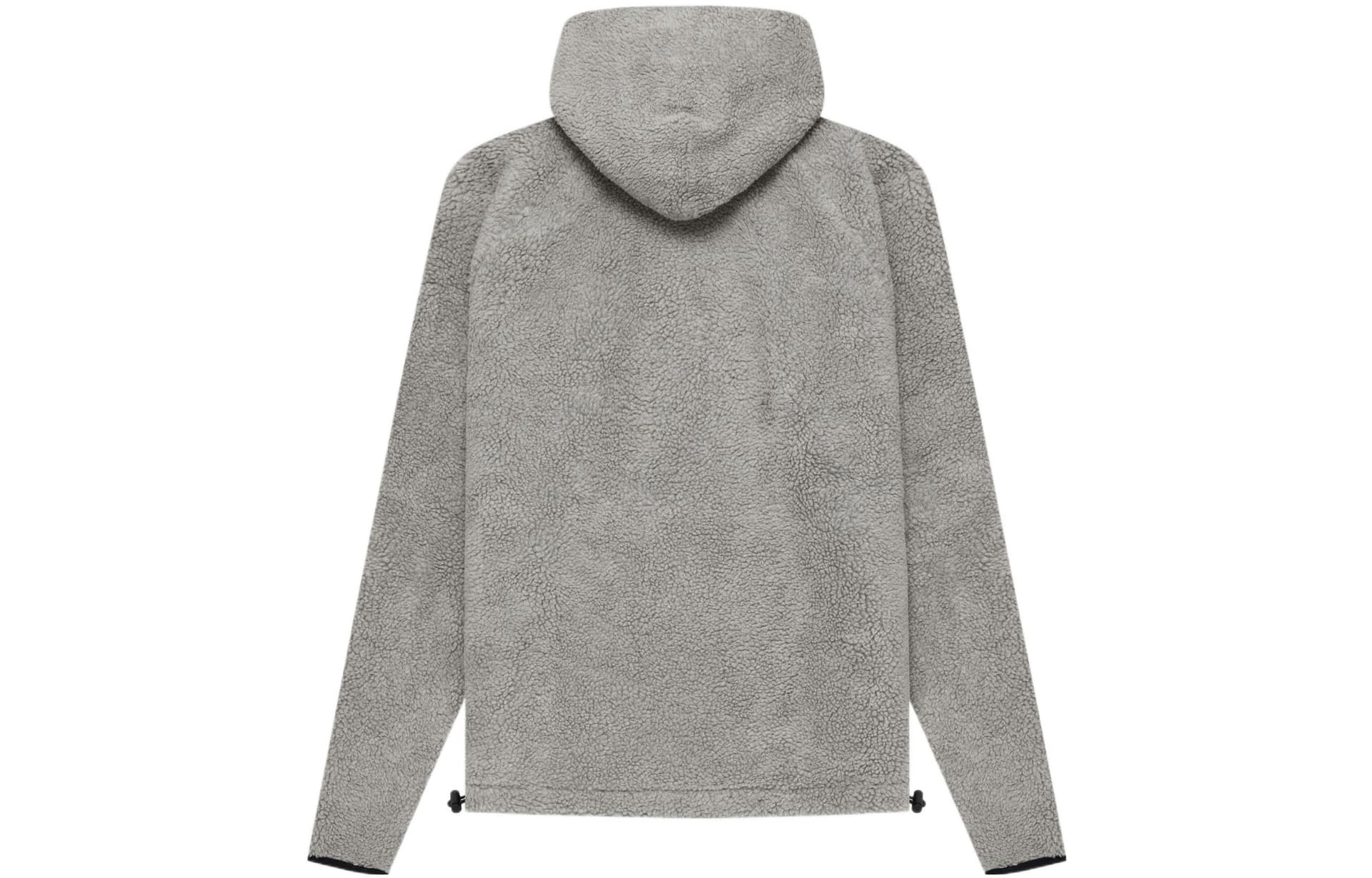 Худи Fear of God Essentials SS22 Mens Polar Fleece Half Zip Hoodle Dark Oatmeal Logo - изображение 2