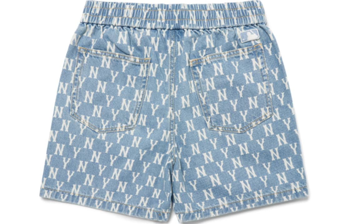 Джинсовые шорты MLB Classic Logo Denim Shorts Light Blue - изображение 2