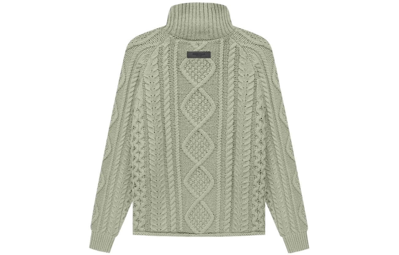 Кофта Fear of God Essentials SS22 Cable Knit Turtleneck Seafoam - изображение 2