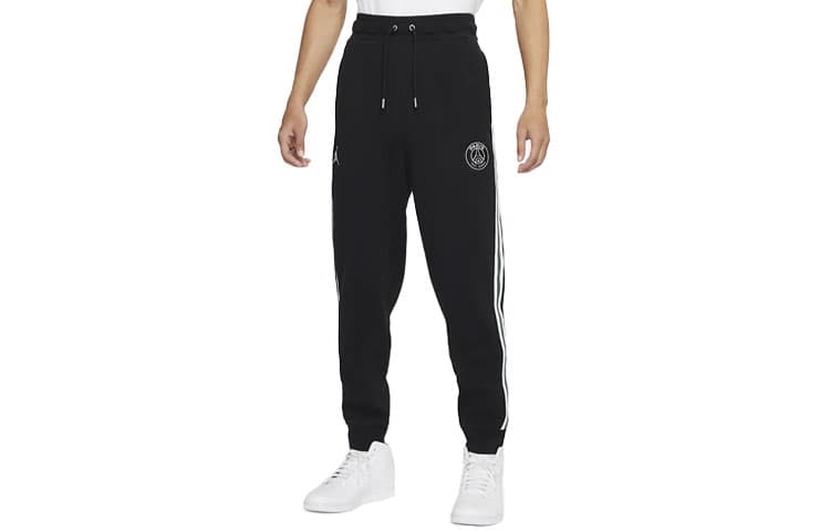 Штаны Jordan Paris Saint-Germain Knit Fleece Pants Black - изображение 1