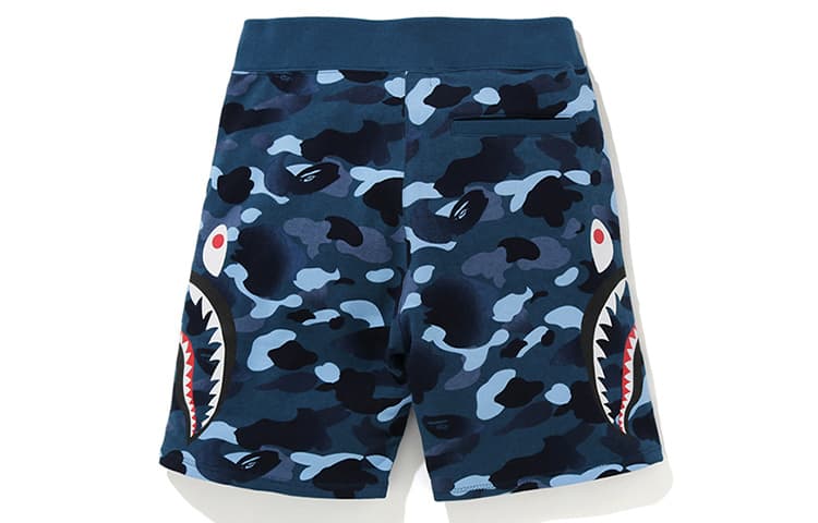 Шорты A BATHING APE Double Knit Side Shark Shorts Black - изображение 2