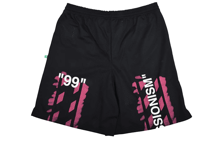 Шорты OFF-WHITE SS19 Diag Stencil Mesh Shorts Black 99 - изображение 2