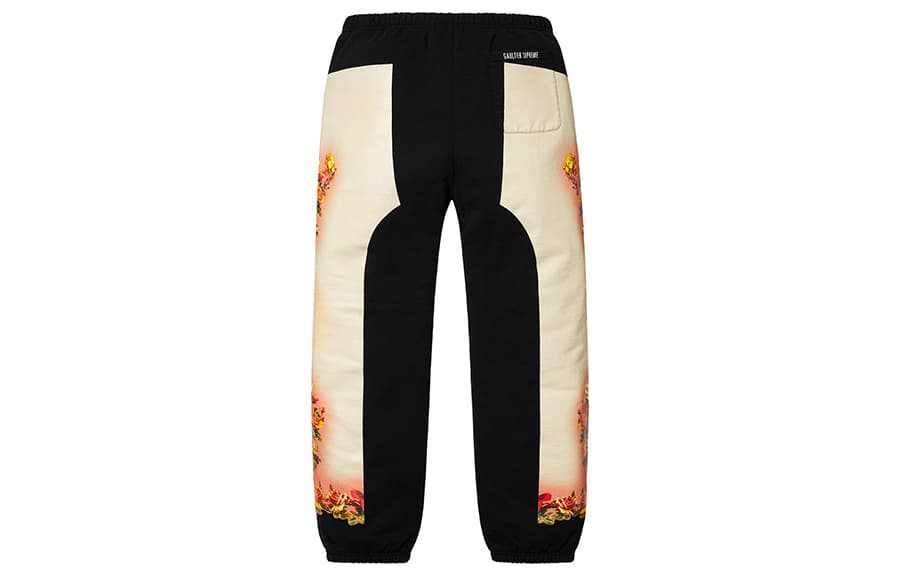 Штаны Supreme SS19 x Jean Paul Gaultier Floral Print Sweatpant Cardinal - изображение 2