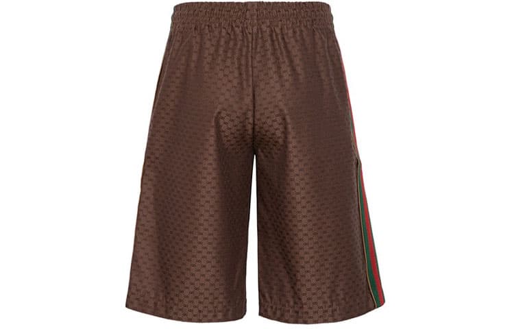 Шорты Gucci SS21 Silk Shorts Brown - изображение 2