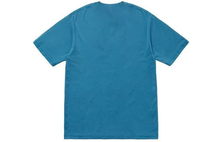 Футболка Supreme SS18 Overdyed Pocket Tee Washed Dark Blue LogoT - изображение 2