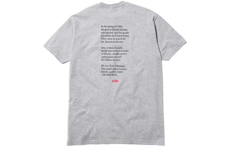 Футболка Supreme x Scarface Split Tee Heather Grey - изображение 2