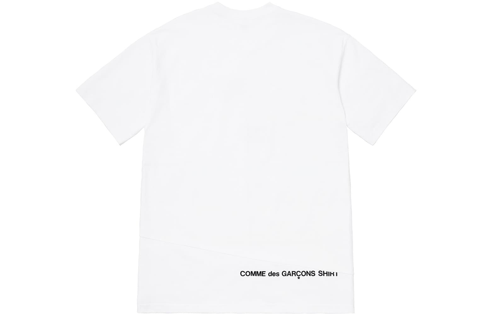 Футболка Supreme x Comme des Garcons SHIRT Split Box Logo Tee White - изображение 2