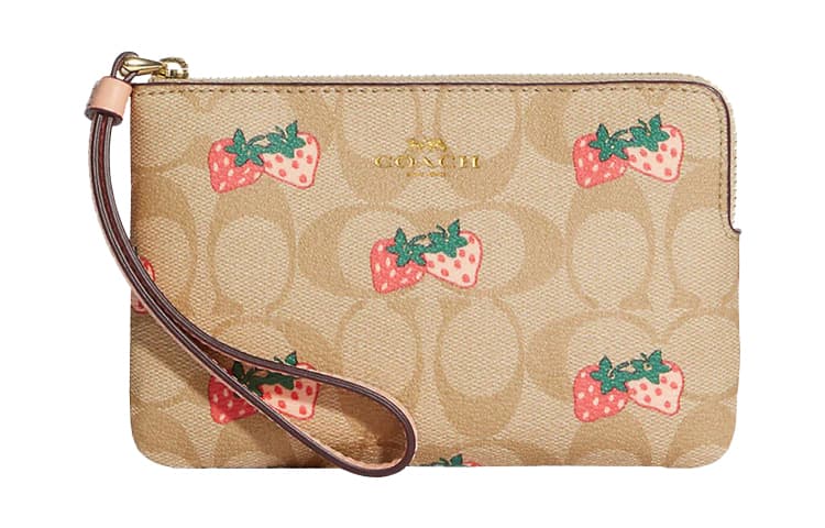 Сумка COACH Corner Zip 16 Strawberry Print Wristlet - изображение 1