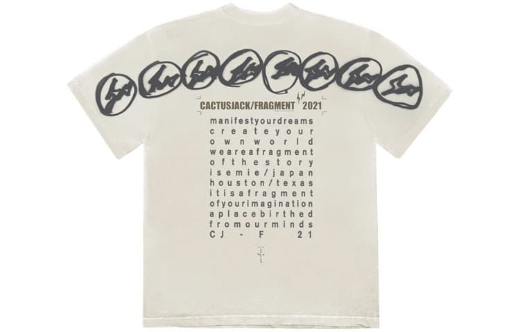 Футболка Travis Scott x Fragment Design Cactus Jack T-Shirt White - изображение 2