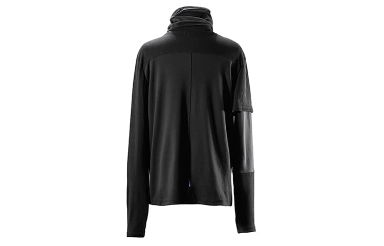 Кофта REINDEE LUSION Irregular High Neck Long Sleeve Tee Black - изображение 2