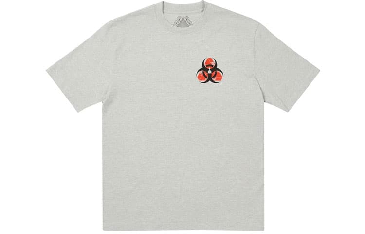 Футболка PALACE BIO HAZARD T-SHIRT GREY MARL LogoT - изображение 2