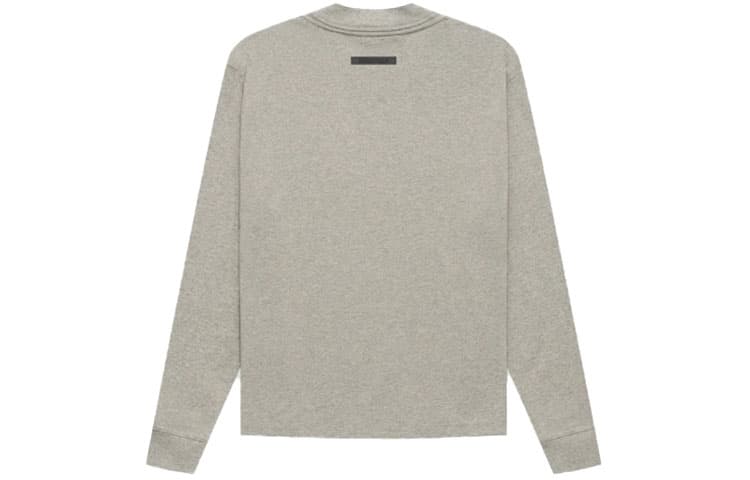 Футболка Fear of God Essentials FW21 Ls Tee Dark Heather Oatmeal LogoT - изображение 2