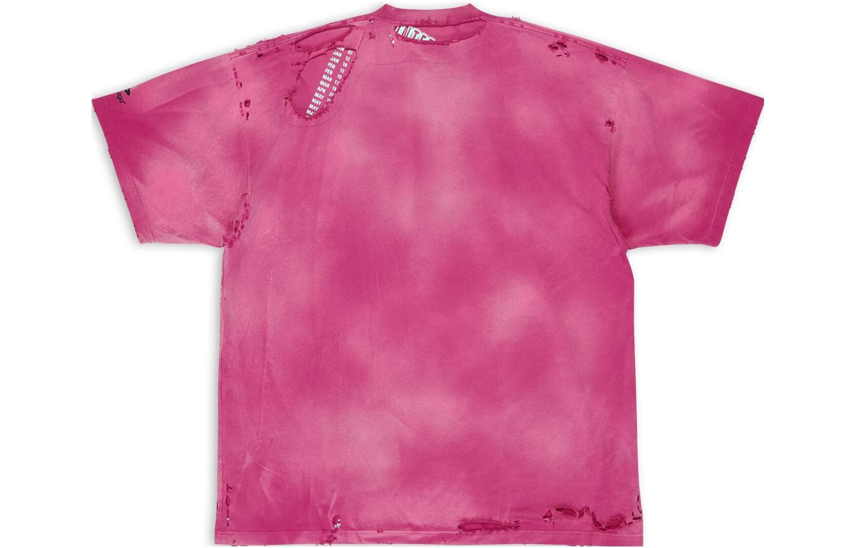 Футболка Balenciaga FW22 Repaired Logo T-Shirt Pink - изображение 2