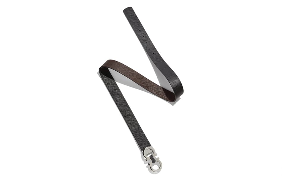Ремень Ferragamo Reversible Smooth Buckle Belt Black Walnut 3.5cm - изображение 5
