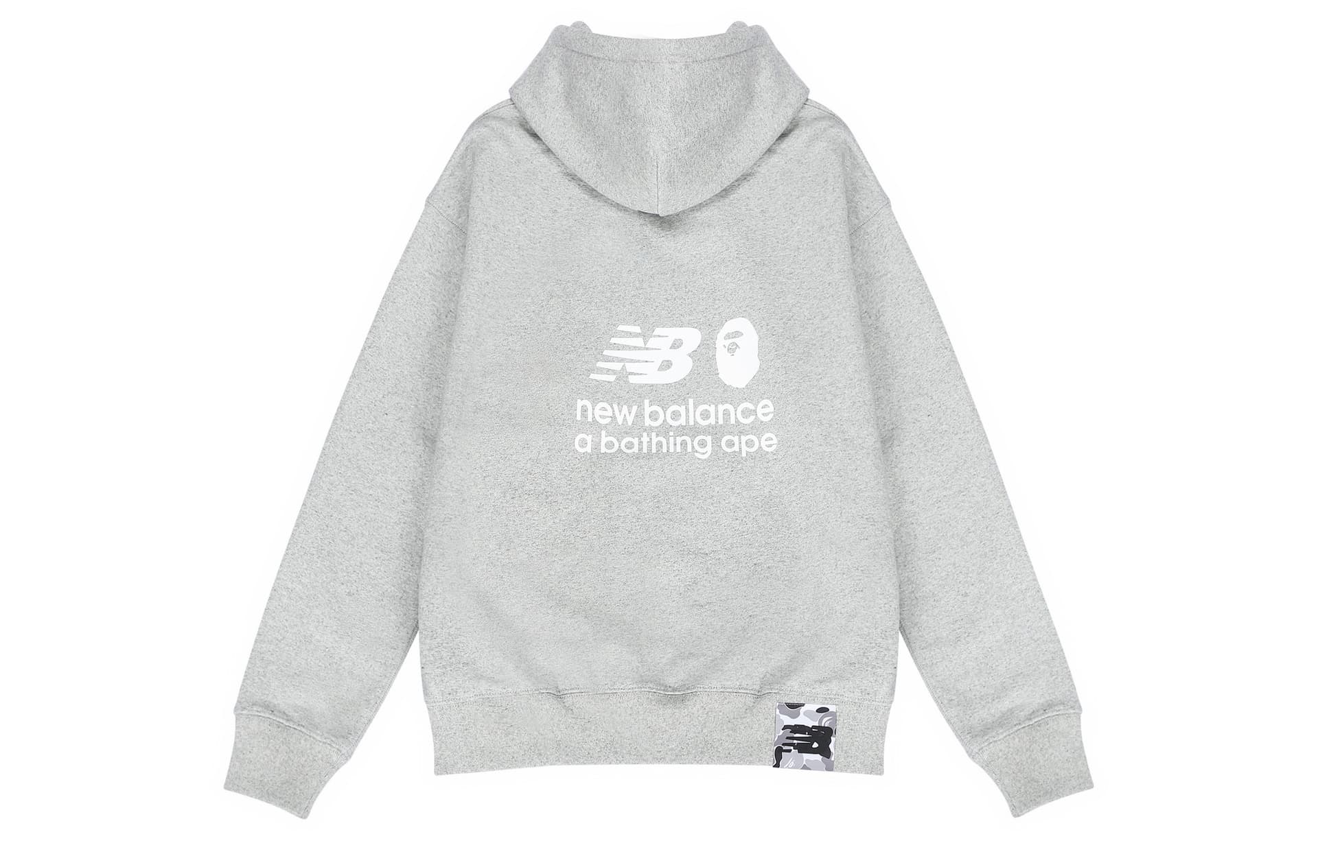 Худи New Balance x Bape Серый Женские Толстовка - изображение 2