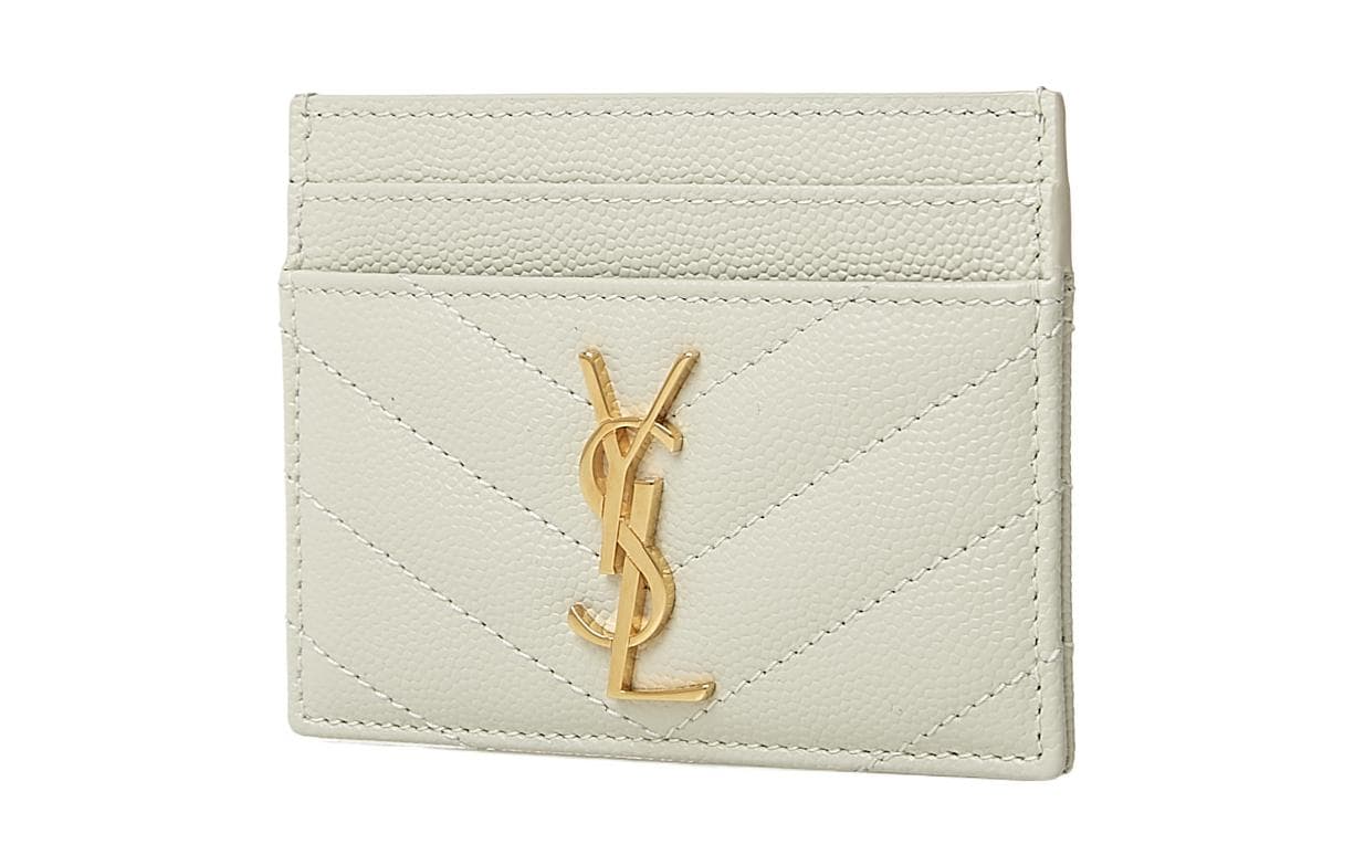 Картхолдер Saint Laurent Monogramme Quilted Card Holder Vintage White - изображение 2