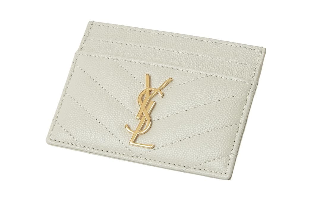 Картхолдер Saint Laurent Monogramme Quilted Card Holder Vintage White - изображение 4