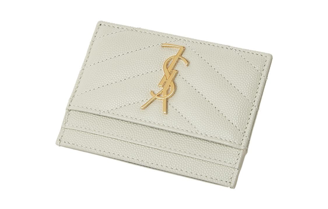 Картхолдер Saint Laurent Monogramme Quilted Card Holder Vintage White - изображение 3