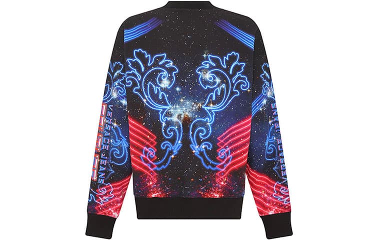 Кофта Versace Jeans Couture FW22 Letter Print Sweatshirt Black - изображение 2