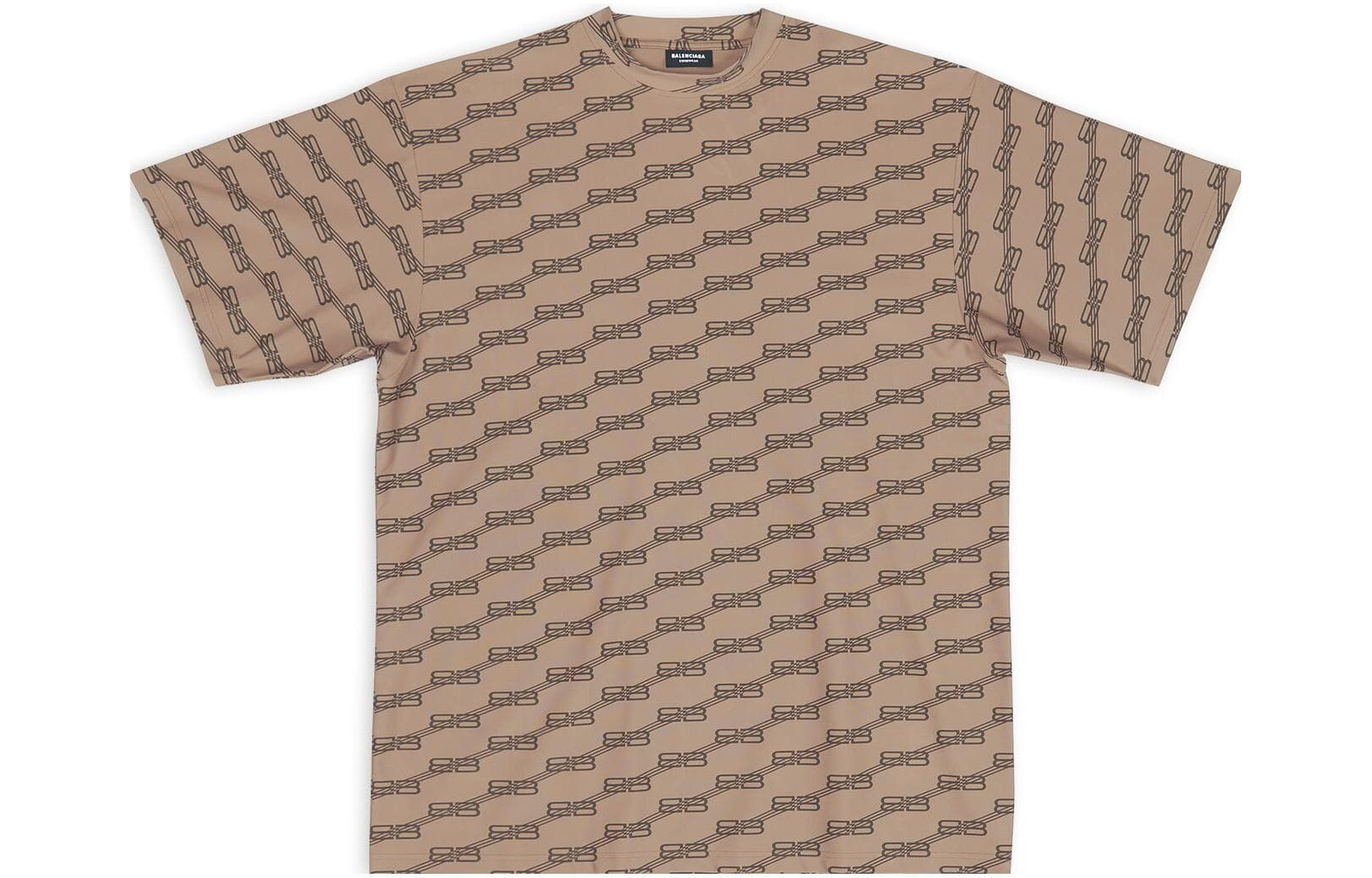 Футболка Balenciaga FW22 Logo Crewneck T-Shirt Brown