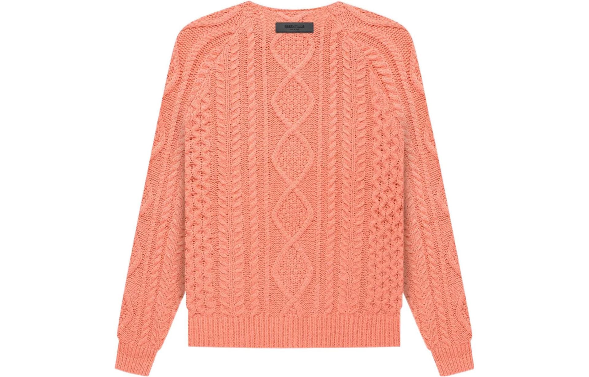 Кофта Fear of God Essentials FW22 Cable Knit coral - изображение 2