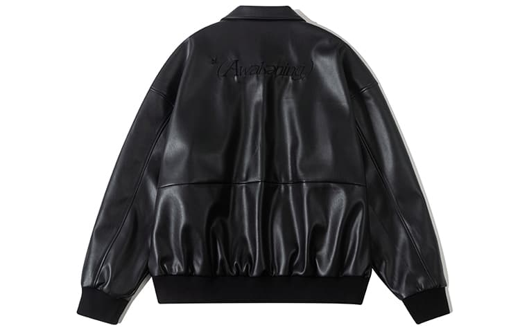 Кожаная куртки DIMC PU Leather Jacket Black - изображение 2
