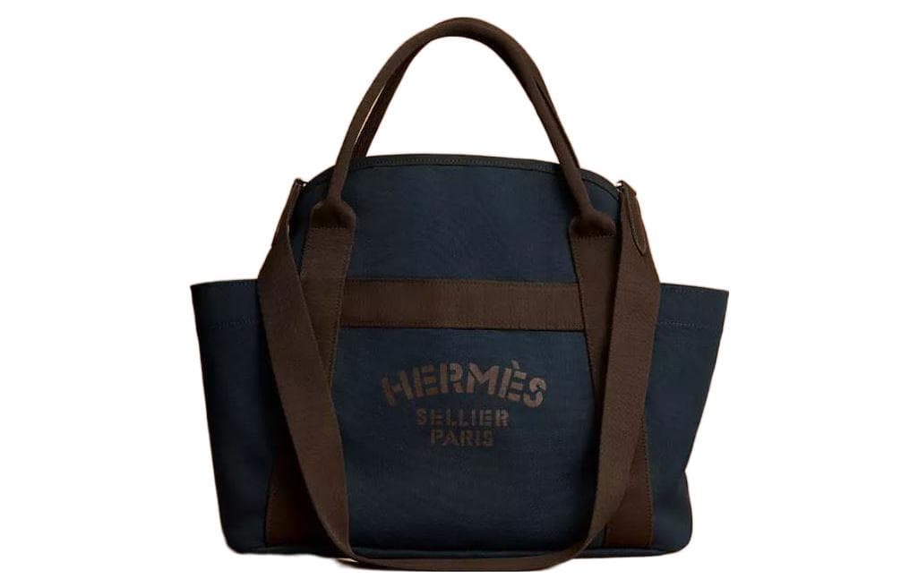 Сумка Hermes Equestrian Tote Navy Brown - изображение 7