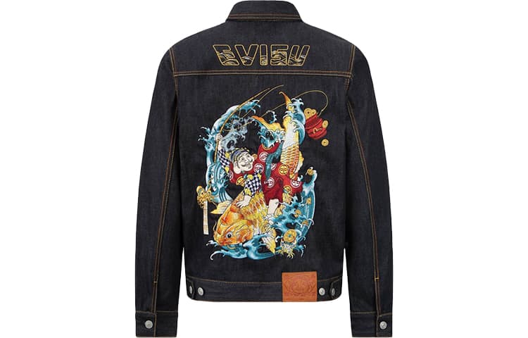 Джинсовая куртка EVISU AW22 Denim Jacket - изображение 2