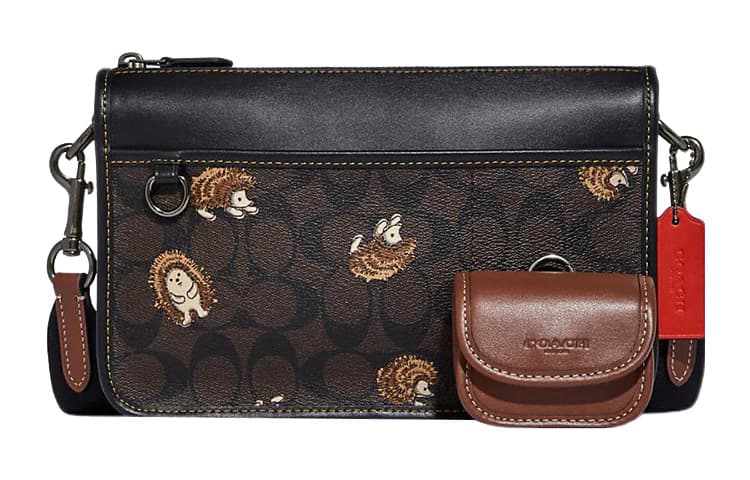 Сумка через плечо COACH Heritage 25 Hedgehog Print Bag Brown - изображение 1