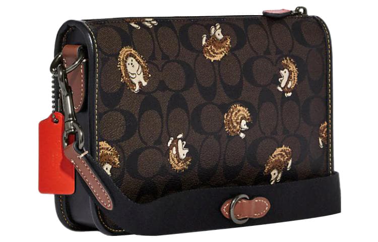 Сумка через плечо COACH Heritage 25 Hedgehog Print Bag Brown - изображение 2