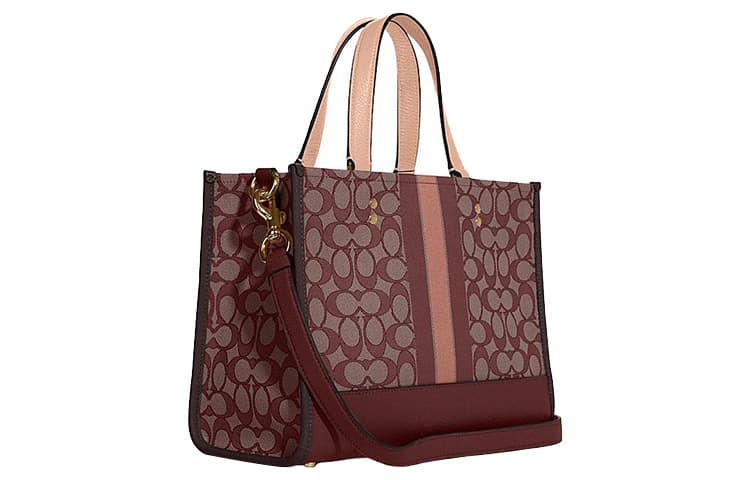 Сумка COACH Dempsey 30 Tote Bag Red Brown - изображение 2