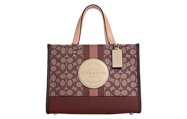 Сумка COACH Dempsey 30 Tote Bag Red Brown - изображение 1