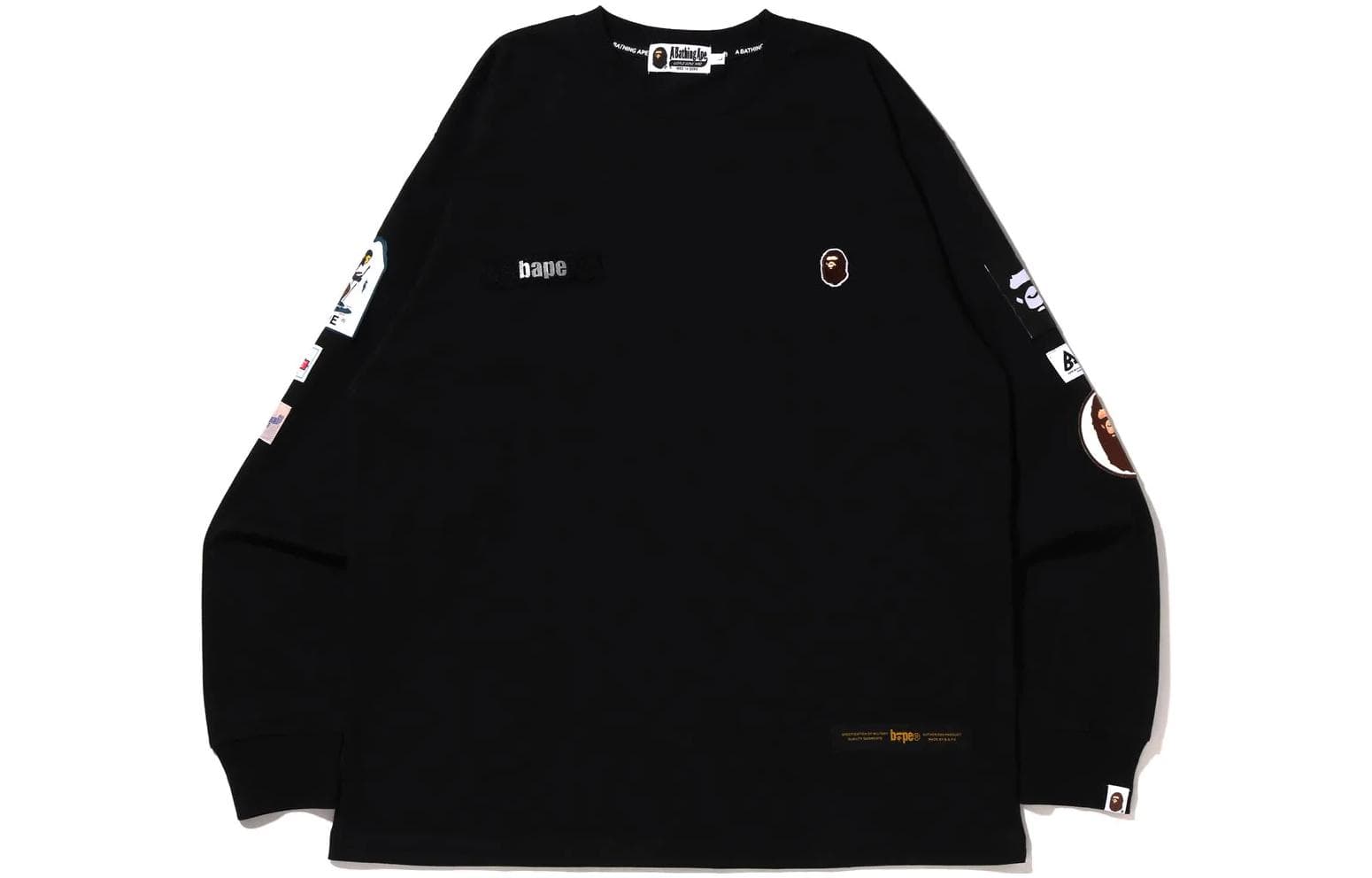 Футболка BAPE FW22 Bape Multi Label Relaxed Fit LS Tee T - изображение 1