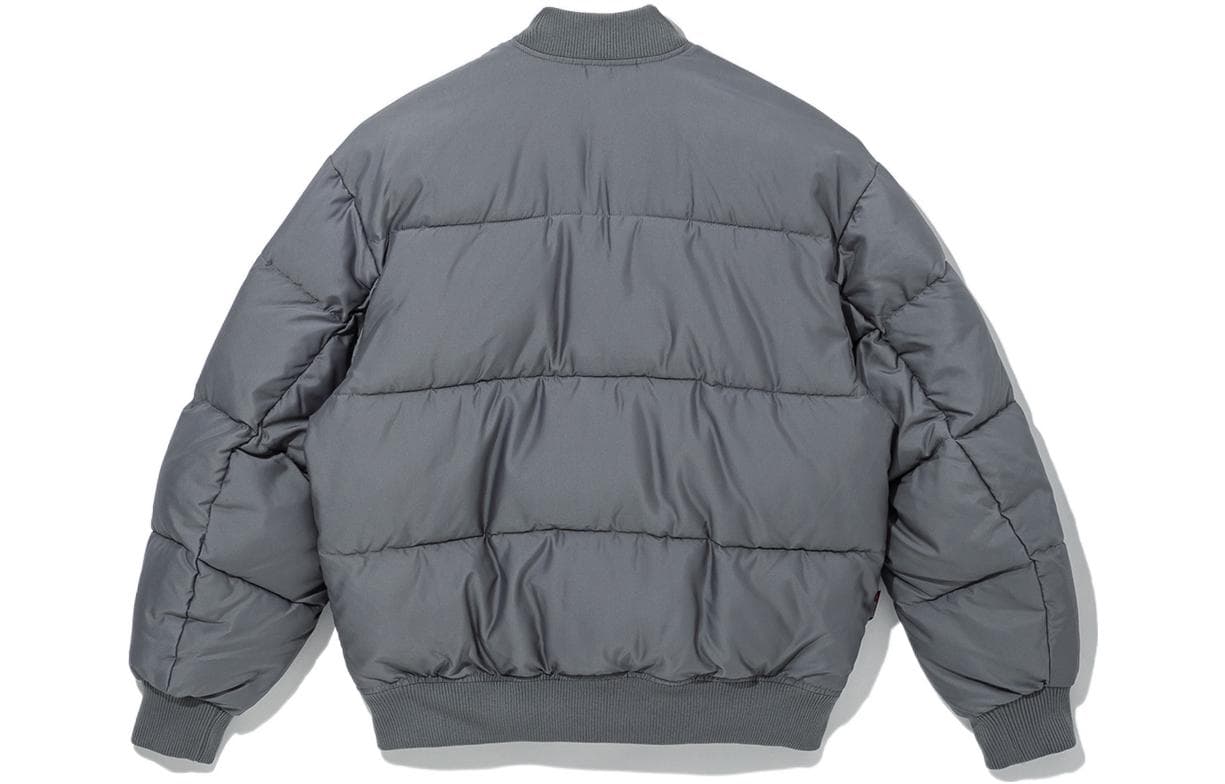 Зимняя куртка пуховик New Era x MLB Pilot Jacket Grey - изображение 3