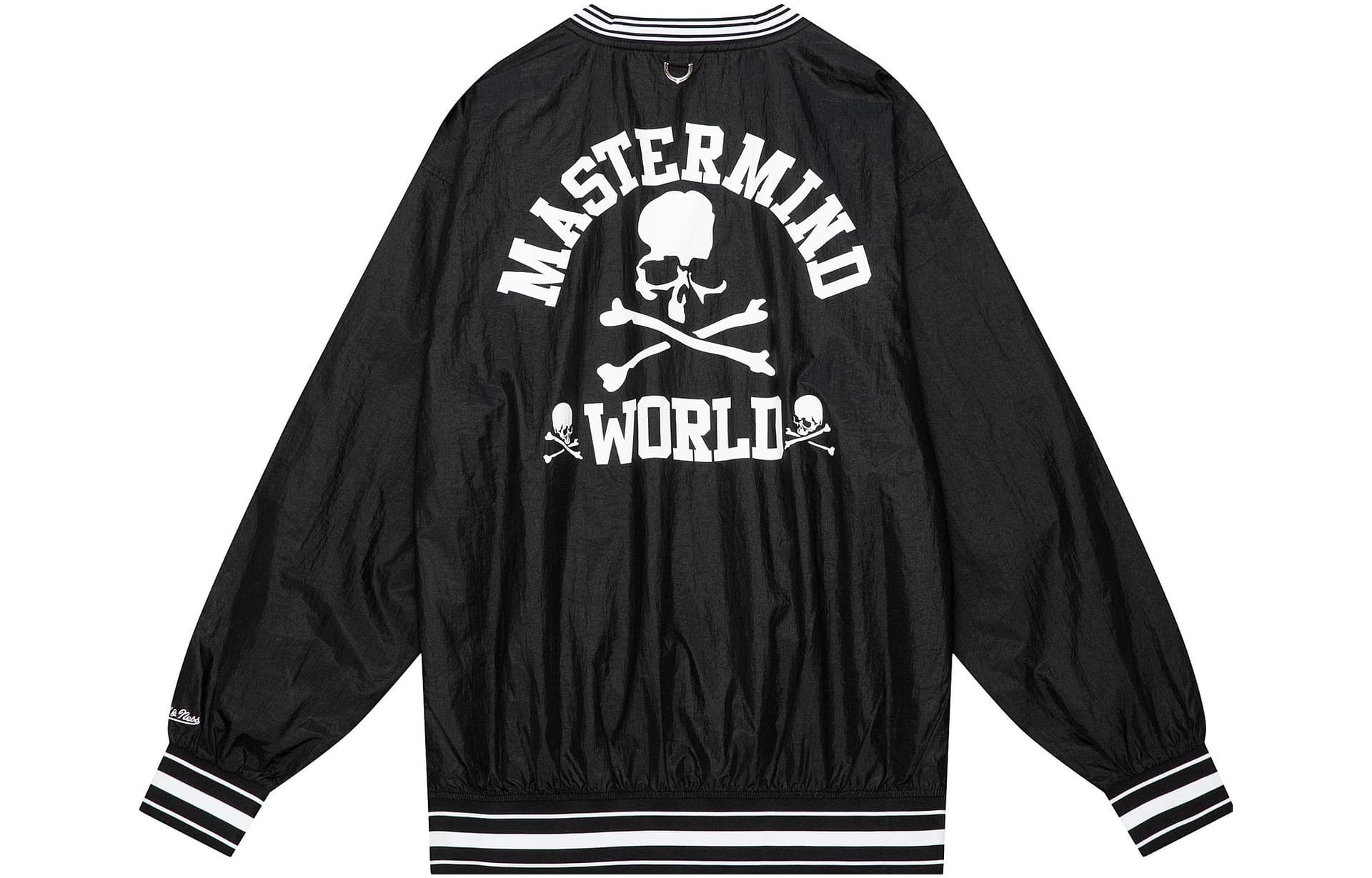 Кофта Mitchell & Ness x mastermind Striped V-Neck Sweatshirt Black - изображение 2