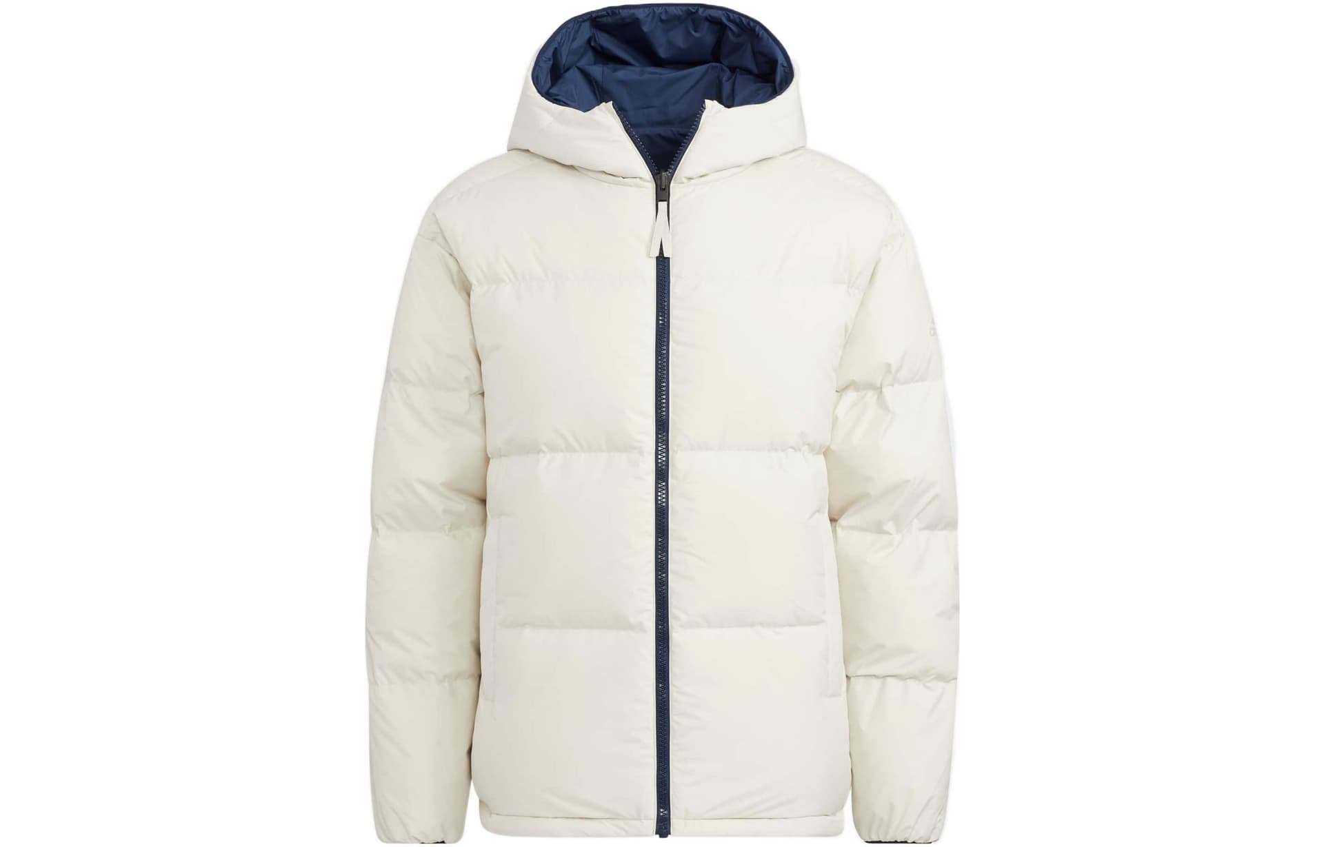 Зимняя куртка adidas Logo Print Hooded Down Jacket Blue - изображение 2