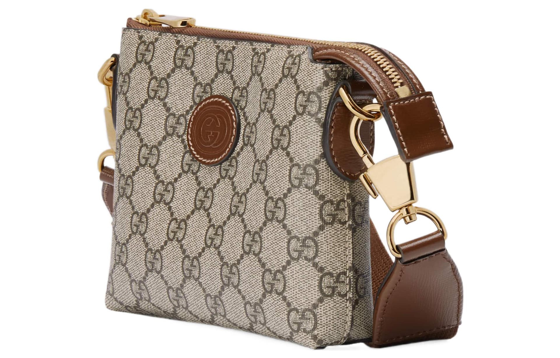Сумка через плечо Gucci Double G Beige/Brown - изображение 3
