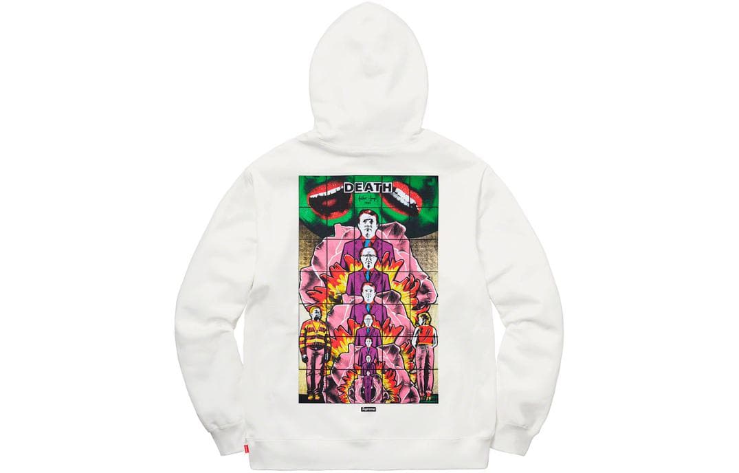 Кофта Supreme x Gilbert x George DEATH Hooded Sweatshirt White - изображение 2