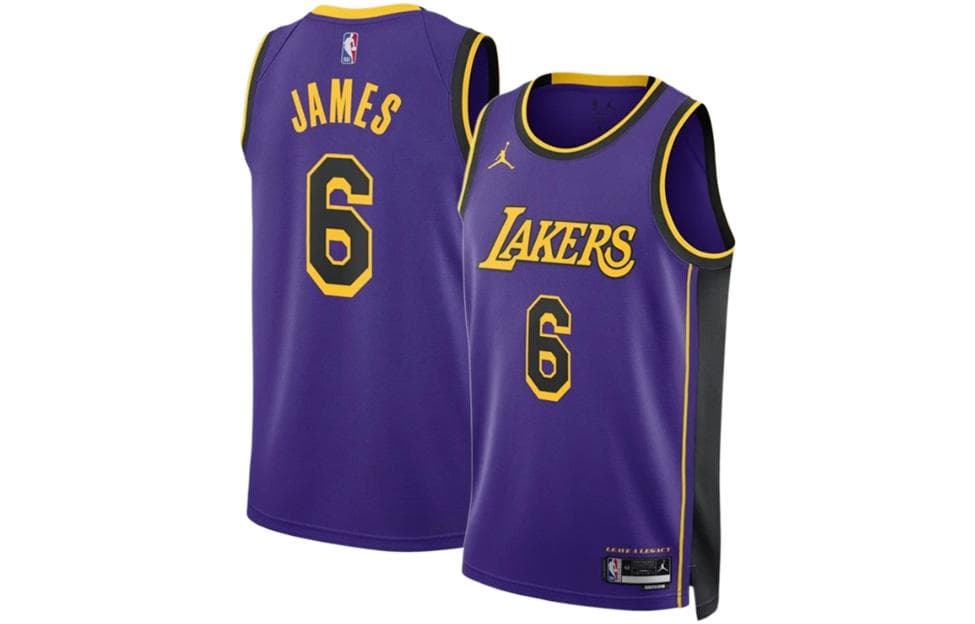 Баскетбольная майка Jordan Lakers 6 Purple - изображение 3