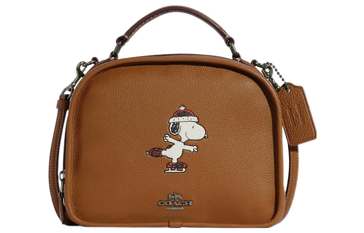 Сумка COACH x Peanuts Snoopy Lunch Pail 22 Brown - изображение 1