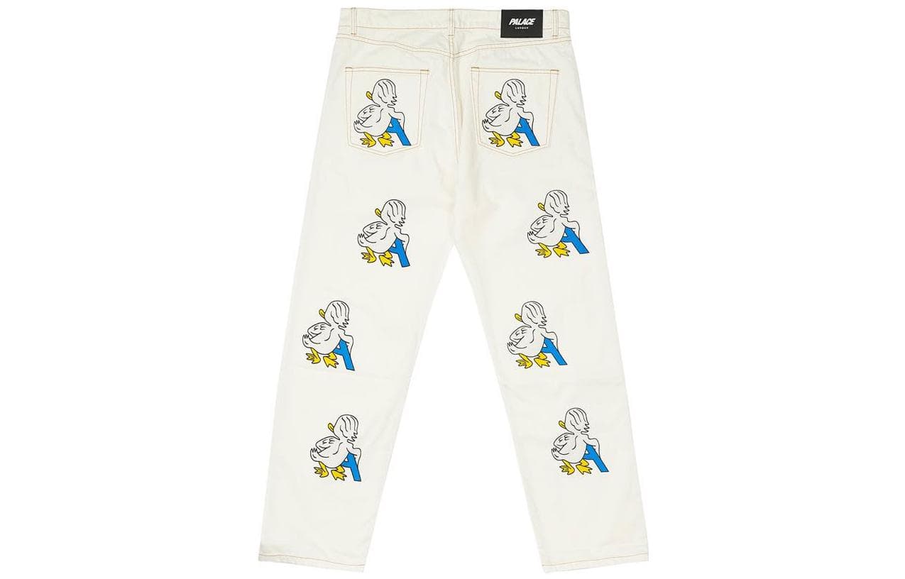 Штаны PALACE FW22 Duck Print Jeans White - изображение 2
