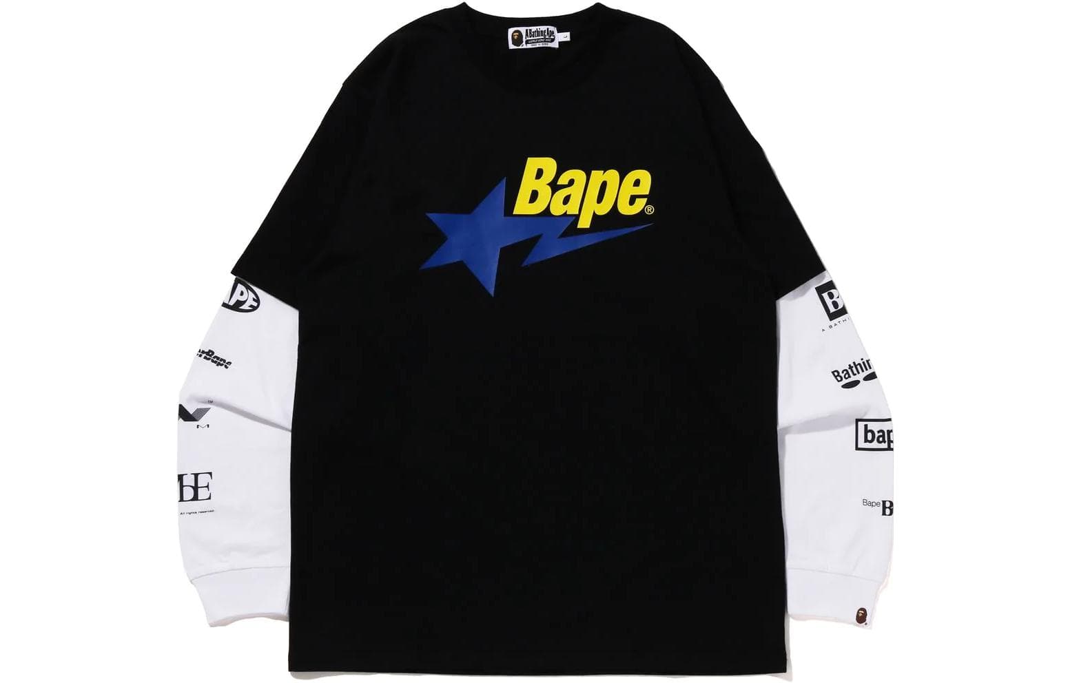 Футболка A BATHING APE Bape FW22 Sta Layerd Ls Tee LogoT - изображение 1