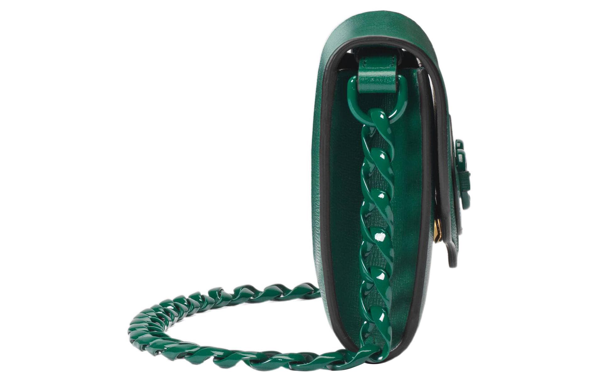 Мини-сумка Gucci Horsebit 1955 Green - изображение 4